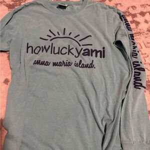Comfort Colors Aqua Long Sleeve Tee Anna Maria Island